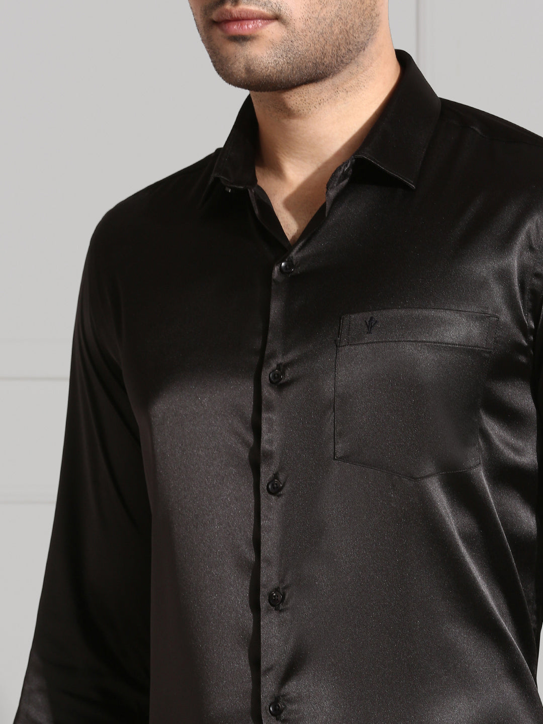 Men Party Wear Black Shirt PS5